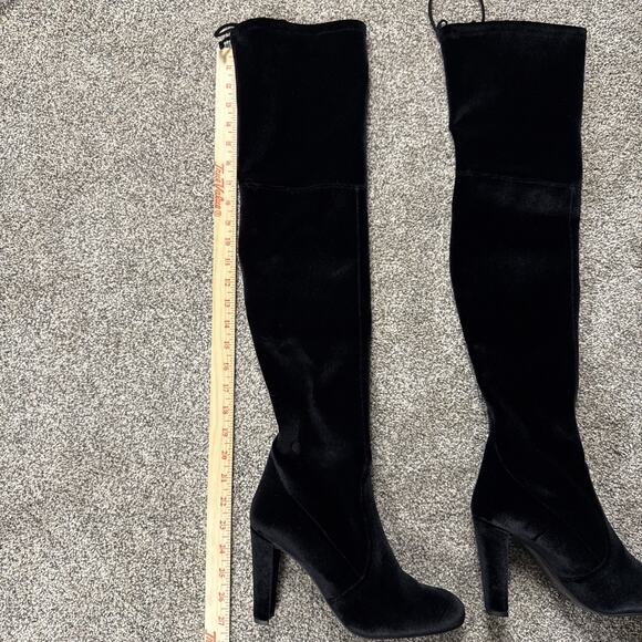Stuart Weitzman Highland Nero Stretch Velvet Over-the-Knee Boot sz 8 New Imperf - Picture 12 of 16